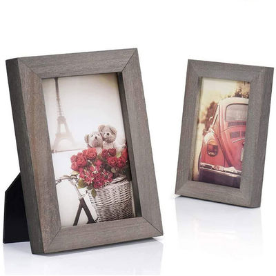 Rustic Home Decoration Wood Wall Art Plaque Sign with Photo Frame and Burned Printing