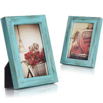 Rustic Home Decoration Wood Wall Art Plaque Sign with Photo Frame and Burned Printing