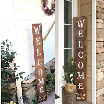 Rustic Style Wooden Welcome Sign Hand-Painted for a Unique and Personalized Look