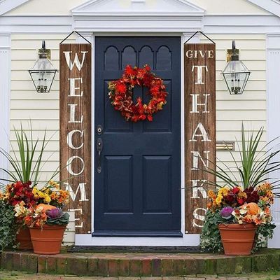 Rustic Style Wooden Welcome Sign Hand-Painted for a Unique and Personalized Look