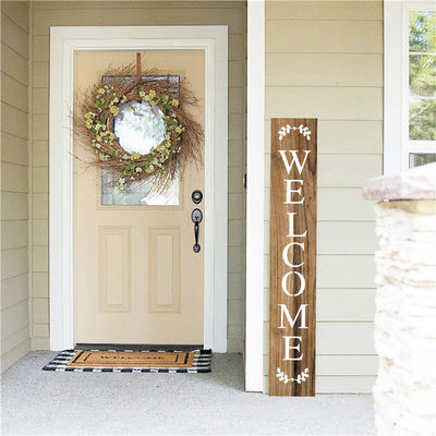 Rustic Style Wooden Welcome Sign Hand-Painted for a Unique and Personalized Look