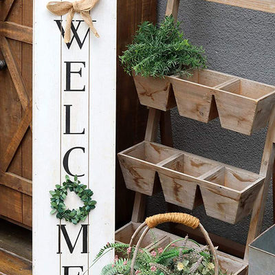 Rustic Style Wooden Welcome Sign Hand-Painted for a Unique and Personalized Look