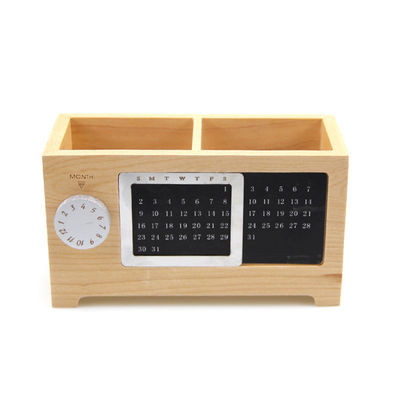 17X7.2X9.6cm Wooden Pen Holder Advent Calendar Box Keep Your School Supplies Organized