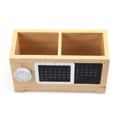 17X7.2X9.6cm Wooden Pen Holder Advent Calendar Box Keep Your School Supplies Organized