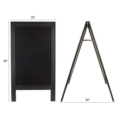 Wind Resistant Solid Wood Chalk Board Stand Made of Pine Wood with Customized Logo