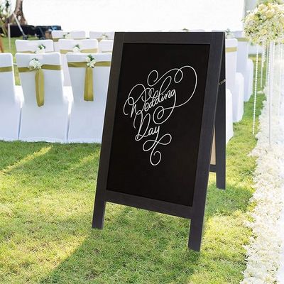 Wind Resistant Solid Wood Chalk Board Stand Made of Pine Wood with Customized Logo