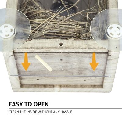 Custom Logo Lovely Decorative Wooden Bird House for Outdoor Garden Decoration Display