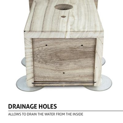 Custom Logo Lovely Decorative Wooden Bird House for Outdoor Garden Decoration Display