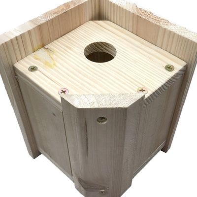 HOUSES Fully Assembled Wooden Bird House Kit for Traditional Wren House Wood Cage Type