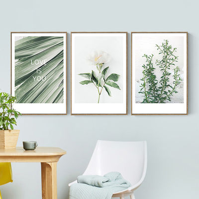 Green Botanical Plant Wall Art Set of 4/6 Plant Wood Wall Decor Pictures 8&quot;x10&quot; Iron