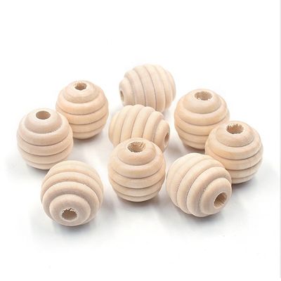 DIY Jewelry Making Supplies 20mm Unfinished Wooden Teething Beads in Round Shape