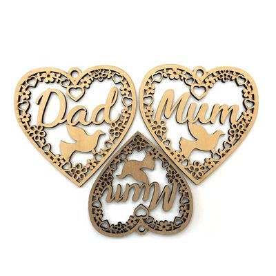 Christmas Decoration Supplies Animal Shape Wooden Hanging Felt Ornament for Events