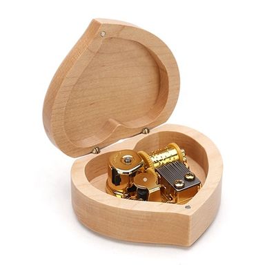 Custom Logo Acceptable DESIGN Wooden Music Box for Christmas Hand Cranked Mini Box