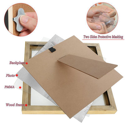 Plain Color Wooden Picture Frame Unfinished Pine for Custom Color Photo Frame