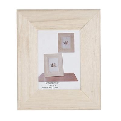 Unfinished Wooden Photo Frame Natural Wood Picture Frames for Home Decoration