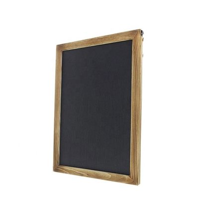Modern Style Chalk Blackboard Hanging Menu Wooden Plain Color Pine Wood for Coffee Shops