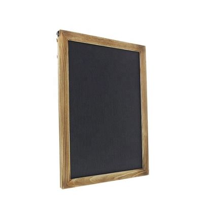 Modern Style Chalk Blackboard Hanging Menu Wooden Plain Color Pine Wood for Coffee Shops