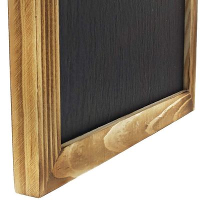 Modern Style Chalk Blackboard Hanging Menu Wooden Plain Color Pine Wood for Coffee Shops