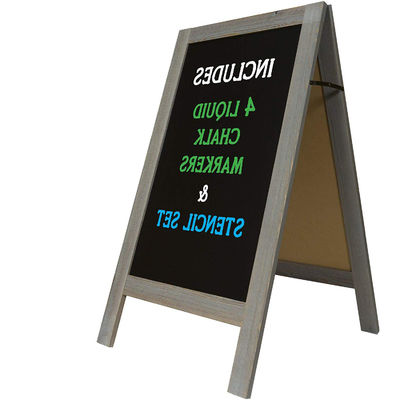 Convenient and Affordable Wind Resistant Blackboard With Stand FSC Certified Pine Wood