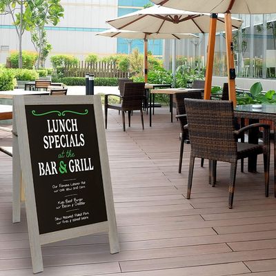 Blackboard for Restaurant Cafe in Wooden Plain Color at Mini Simple Useful Style