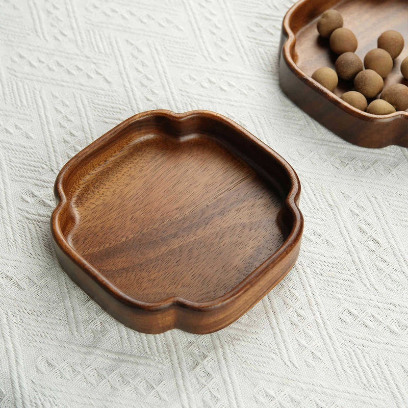 Customized Nut Box Grape Plate Serving Tray for South American Walnut Burned Printing