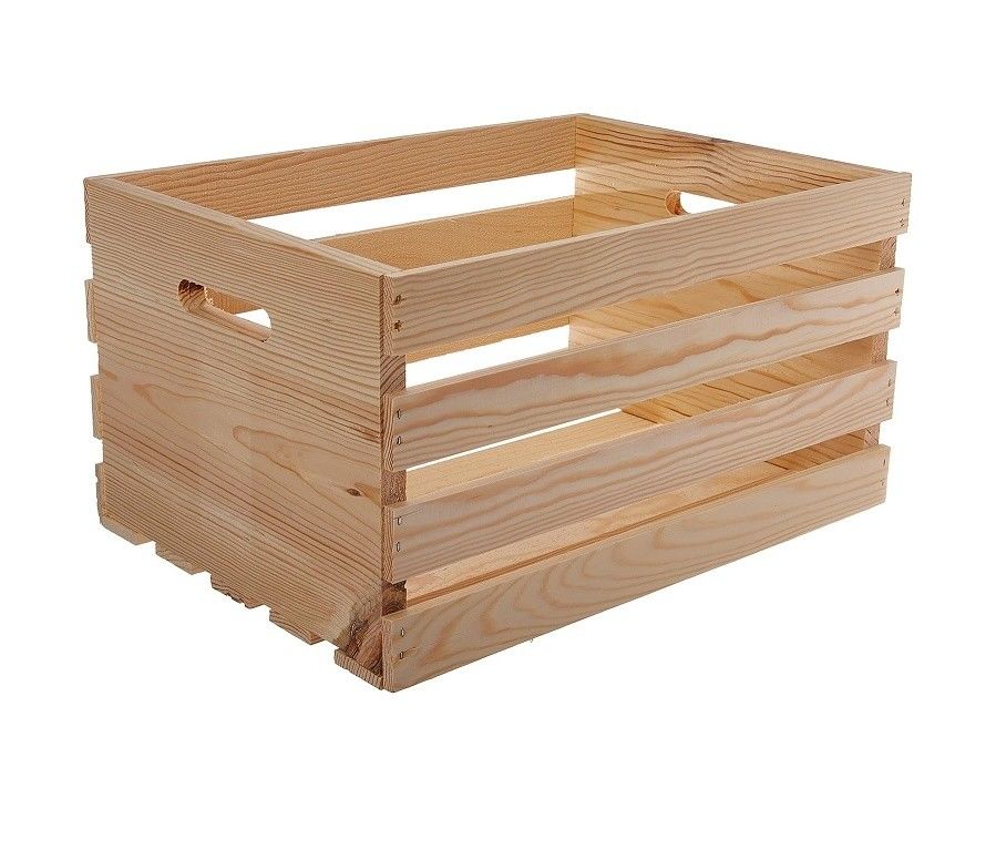 18 Lx12.5 Wx9.5 H Large Rustic Wood Crate Customized for Your Home Brown or Request