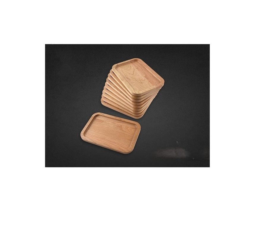 Wooden Plain Color Customized Serving Tray Laser Blanks 6X9X0.75 for Home Decoration