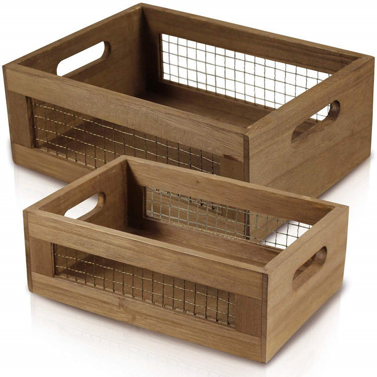 Polished Wooden Dog Crate with Tray for Storing Sundries and Fruits in Europe's Style