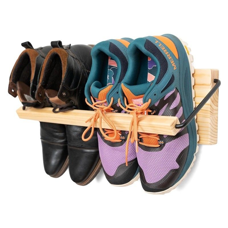 Wall Mounted Wooden Modern Slim and Small Shoe Storage Solution for Shoes in Kitchen