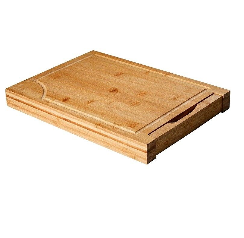 Custom Size Logo Professional Bamboo Cutting Board with Scale and Square Chopping Blocks