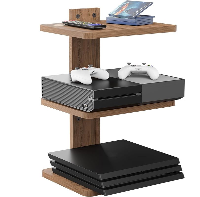 Customized Shape Floating TV Shelf for DVD Players Cable Boxes Routers Game Consoles