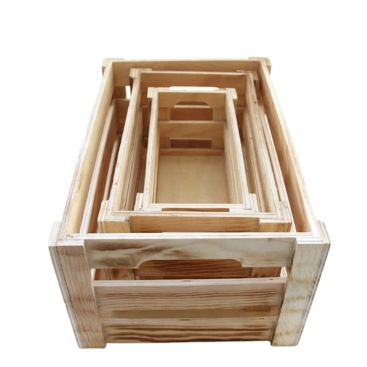 Sturdy and Durable Wooden Fruit Crates 21x10x10cm 21x10x11.2cm 31.2x20.3x14cm for Fruits