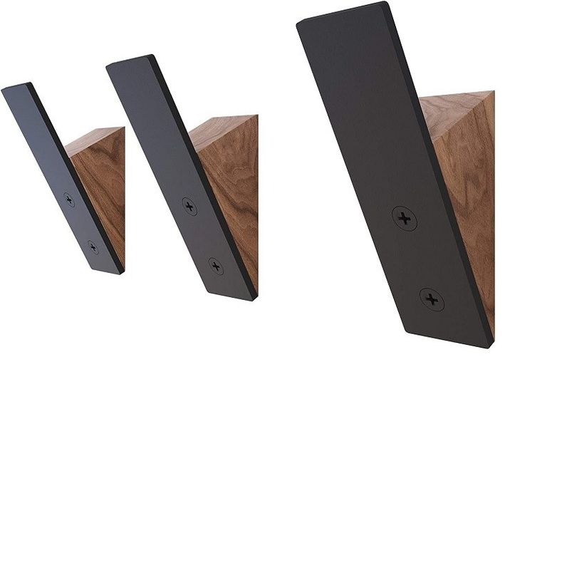 Living Room Furniture High Quantity Advantage Black Walnut Wood Black Metal Hat Hooks
