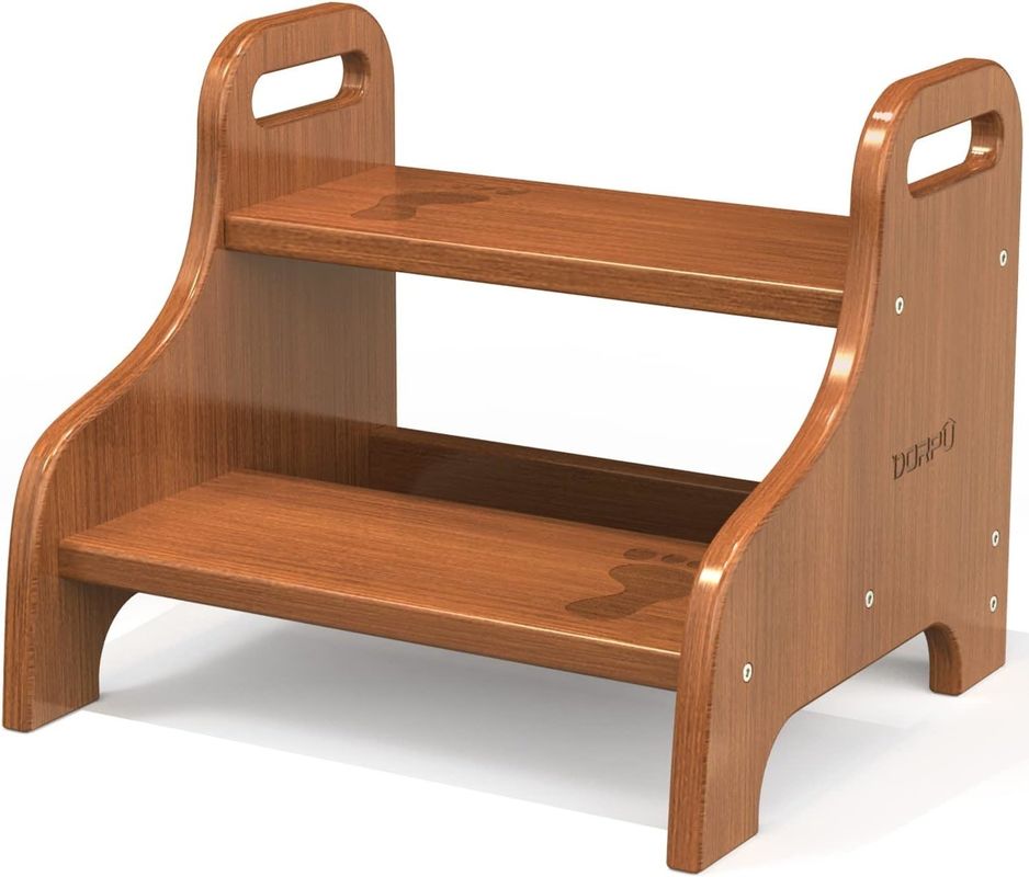 Photo Frame Wooden Baby Adjustable Height Helper Tower Kitchen Step Stool for Learning