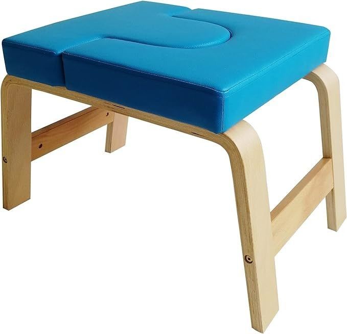 Solid Wood Yoga Headstand Chair for Effective Strength and Balance Training Modern Design