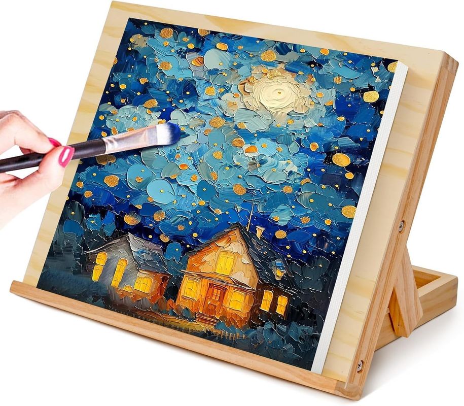 Gifts Stores Commercial Buyer Adjustable Angle Wooden Easels for Painting Tabletop Easel Stand
