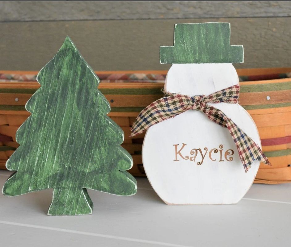Customized Logo AS YOUR REQUEST Rustic Wooden Christmas Tree Table Decor Primitive Tree