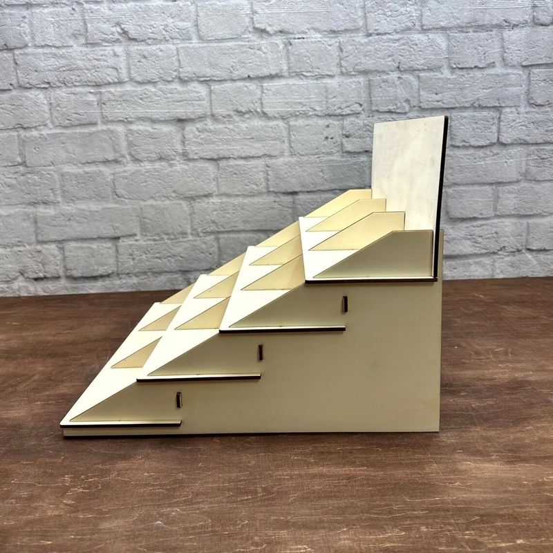 Mail Packing Y 4 Tier Stand Wooden Display Shelf for Custom Size Dessert Table Display
