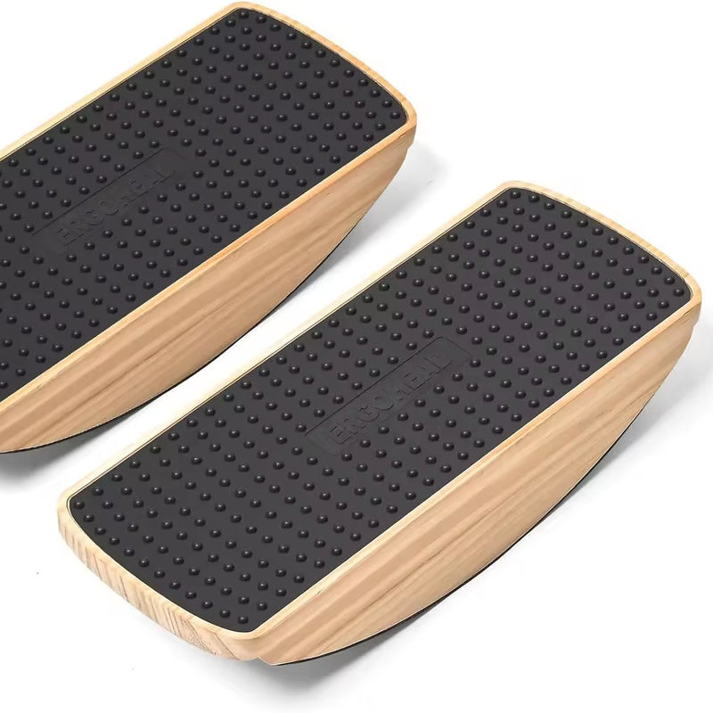 Stability Rocker Wooden Wobble Board for Foot Balance Anti Fatigue Mat Standing Desk