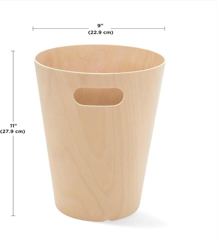 Small Rustic Custom Service Trash Can Garbage Container Bin for Bathroom Bedroom Kitchen Office