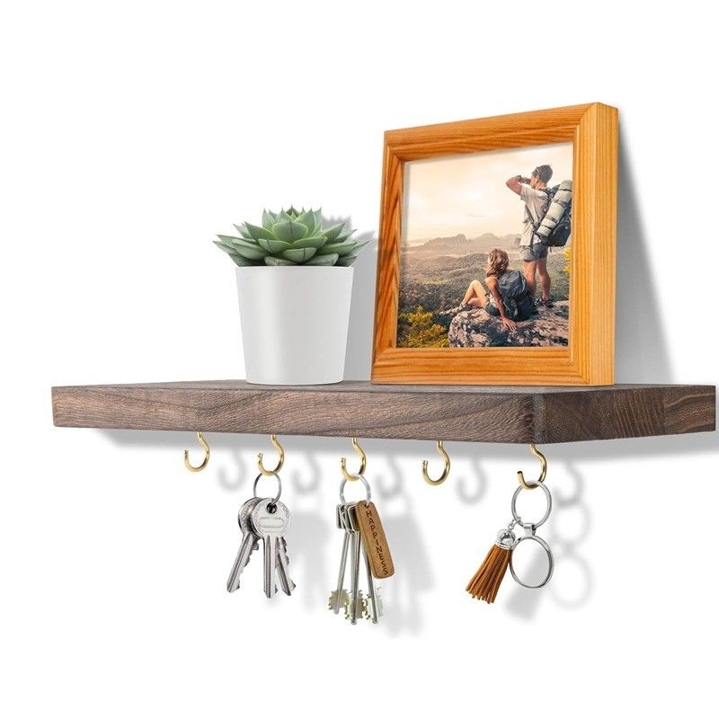 Effortlessly Installed Home Key Holder Rack Hanging Organizer with High Quantity Hooks