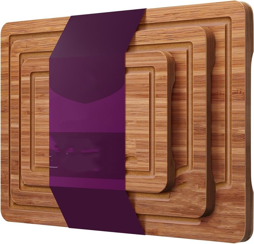 Extra Large 3 Pcs Craft Wood Cutting Boards for Kitchen Meal Prep Square 16 x 1.8 x 12 inches