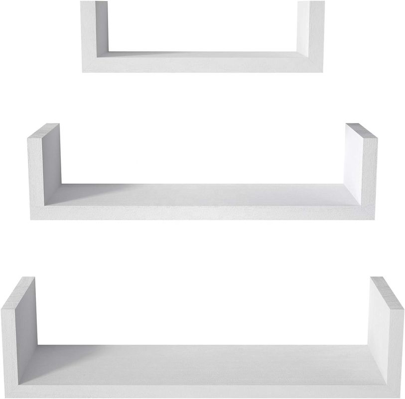 NO Folded Floating Shelves in Modern Stylish Design for Storing and Displaying Images