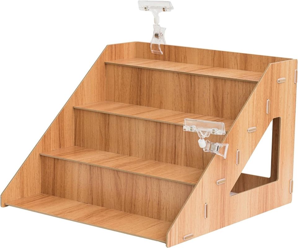 Modern Wooden Countertop Candle Soap Holder for Displaying Glass Cups Cupcakes and Candy