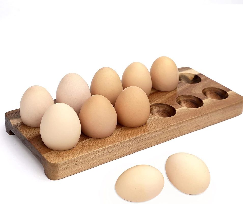 Solid Wood Eggs Crate Wooden Tray for Eggs Customized Designs and Customized Branding