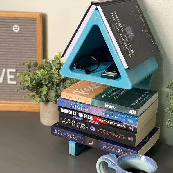 Convenient Storage Holders Racks Silk-screen Printing Bookshelf Page Holder for Books