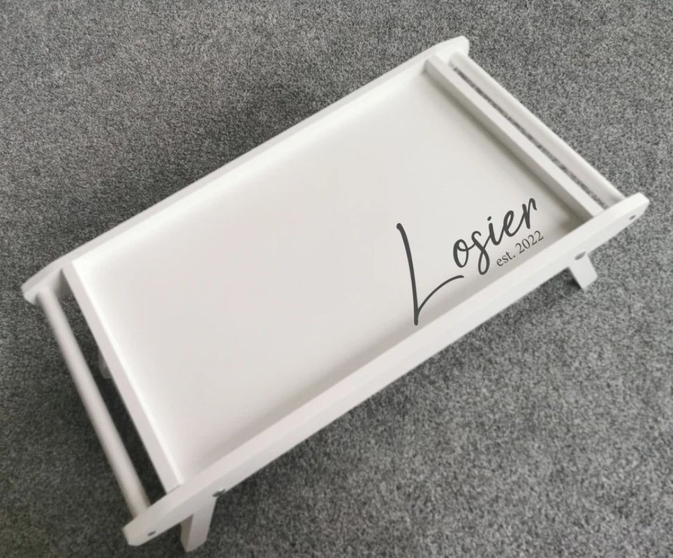 Rectangle Breakfast in Bed Tray with Folding Legs Save Space and Enjoy Personalized Snacks