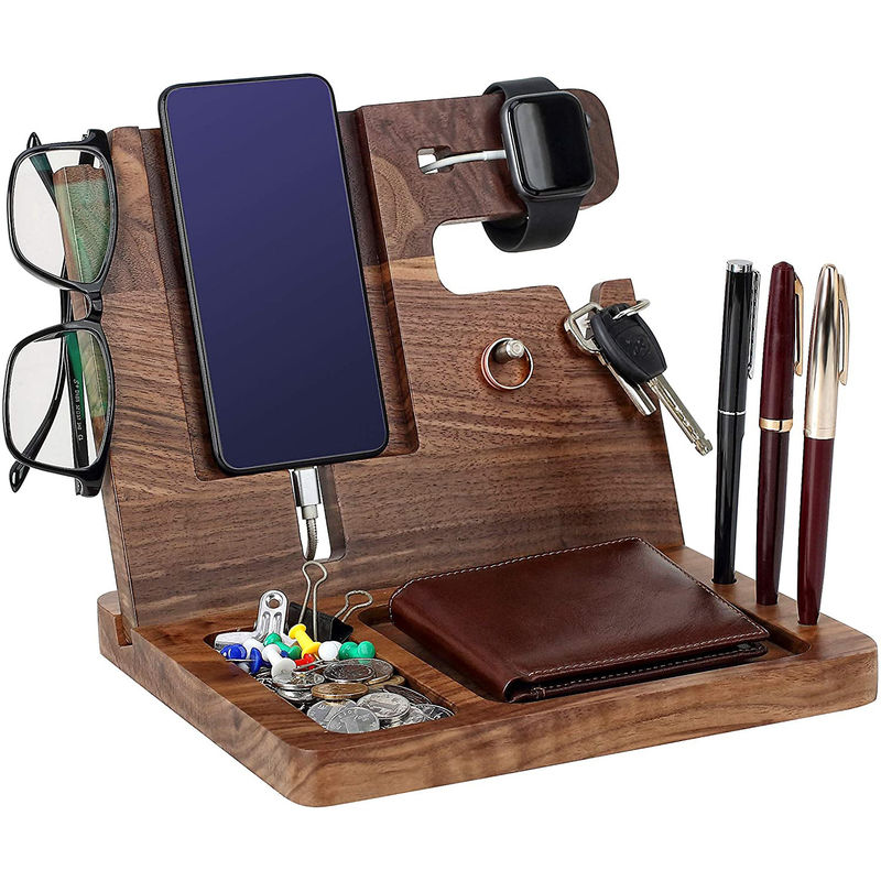Custom Size Cell Phone Holder and Key Holder Craft for Multi-Functional Nightstand
