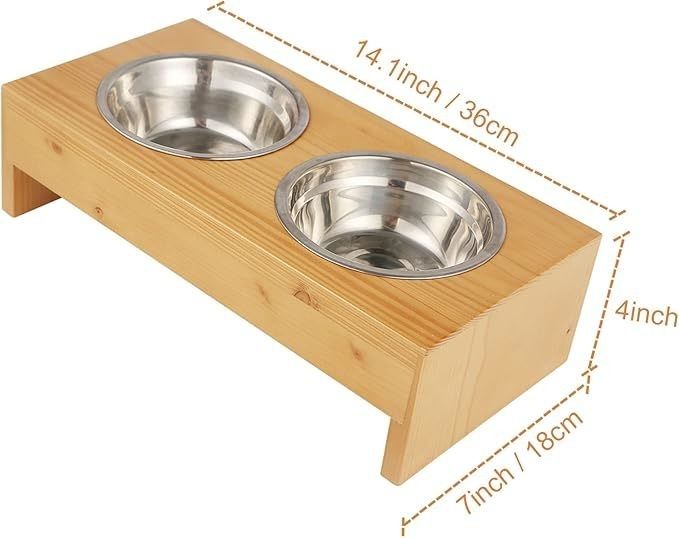 Functional Raised Stand Cat Food and Water Bowls Diner Pet Feeder for Busy Pet Owners