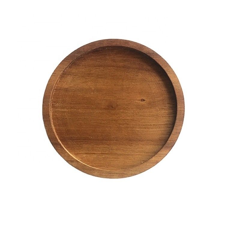 Round Coffee Cup Mat Decoration 10X0.9cm Acacia Wood Coasters with Advanced Printing